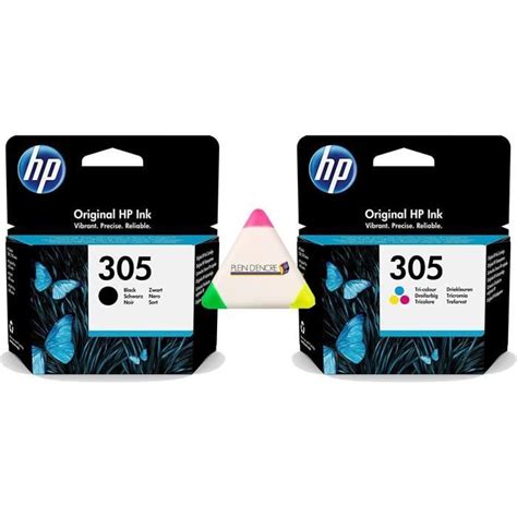 Pack 2 Cartouches Dencre Hp 305 Noir Et Couleur Pour Imprimante Hp Envy Pro 6452 6454 6455 6458