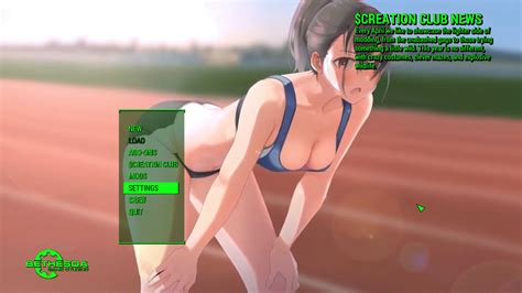 Hentai Sweaty Anime Girl Sprinter Sexy Menu Replacer Fallout 4 Animation LoversLab