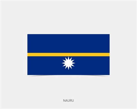 Premium Vector Nauru Rectangle Flag Icon With Shadow