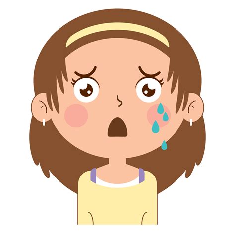 girl crying face cartoon cute 14428621 PNG