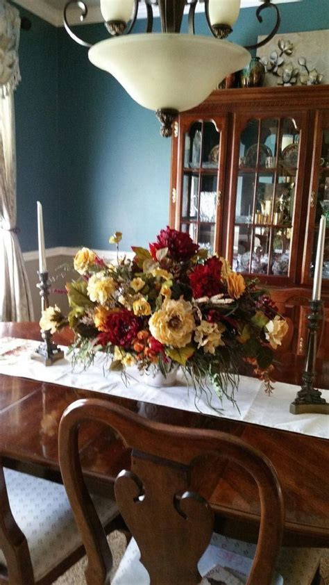 Floral Arrangement Xl Floral Centerpiece Large Formal Silk Tuscan