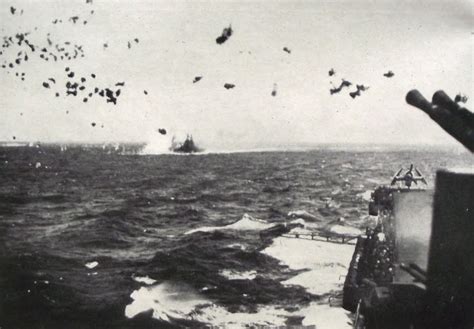 Kamikaze Aircraft missing Battleship, Okinawa