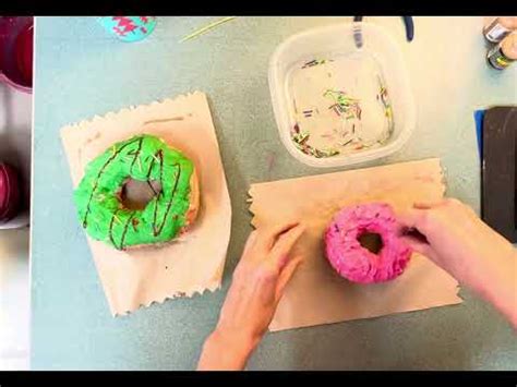 Frosting Paper Mache Donuts Day Art Lesson Youtube