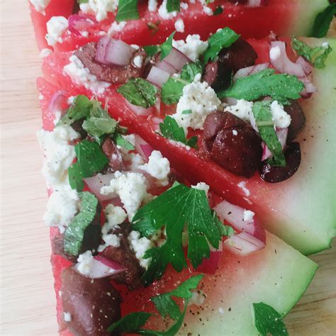 Watermelon Pizza With Feta And Mint Recipe Big Y