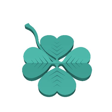 4 Leaf Clover 3d Models Download Creality Cloud