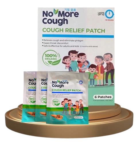 No More Cough Relief Patch 100 Organic Natural 6 Patches Raed Minyak Cengkih Minyak Herba