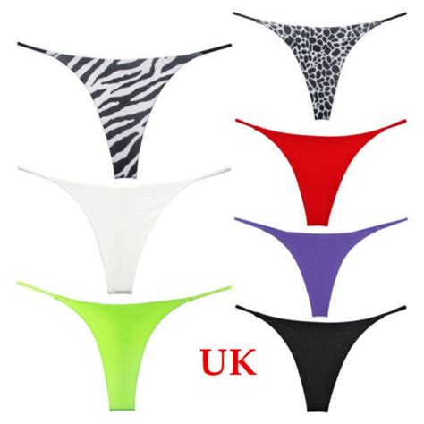 Uk Sexy Womens Low Rise Thong Bikini Bottom Beach Sunbathing T Back