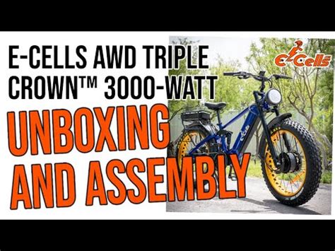 E CELLS AWD TRIPLE CROWN 3000w E Bike Unboxing And Assembly