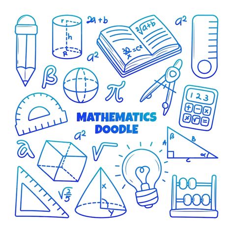 Premium Vector Mathematics Doodle Illustration With Hand Drawn