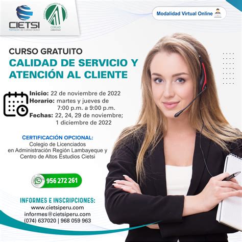 CURSO GRATUITO CALIDAD DE SERVICIO Y ATENCIÓN AL CLIENTE