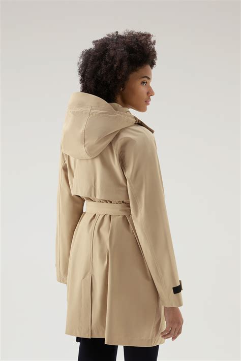 Leichter Trenchcoat Fayette Mit Abnehmbarer Kapuze Damen Beige