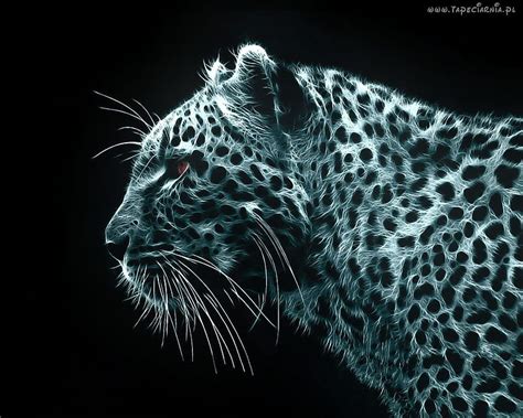 Leopard 3d Cg Black White Abstract Hd Wallpaper Peakpx