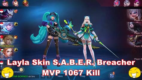 Layla Skin Saber Breacher Mvp Epic Ii Road To Mythic Mobile Legends