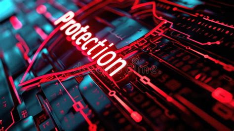 Digital Fortress Abstract Cyber Shield Stock Photo Image Of