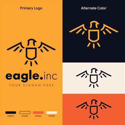 elegant minimalist eagle logo concept 8146969 Vector Art at Vecteezy