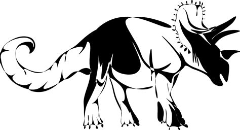 a Silhouette of a triceratops 46015067 Vector Art at Vecteezy