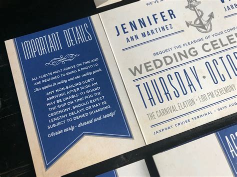 Nautical Custom Fold Wedding Invitation Suite Wedding Etsy