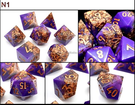 Rpg Dice For Role Playing Table Game Polyhedral Resin Dnd Dice Set