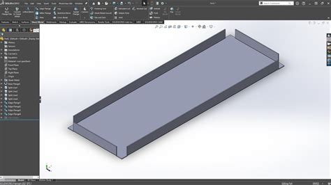 Solidworks Sheet Metal Base Flangeedge Flange Youtube