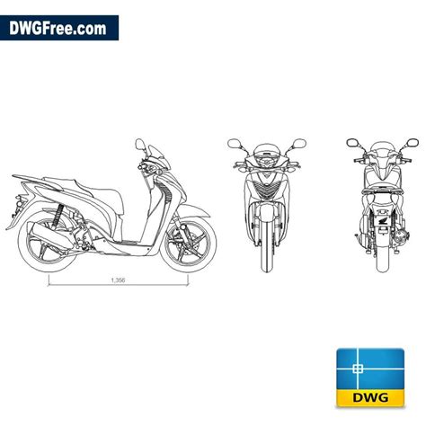 Motorcycle Drawing CAD Blocks Dwg In Autocad 2D