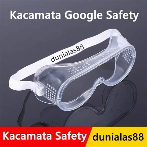 Jual Pcs Kacamata Google Safety Goggles Glass Pelindung Mata Bening