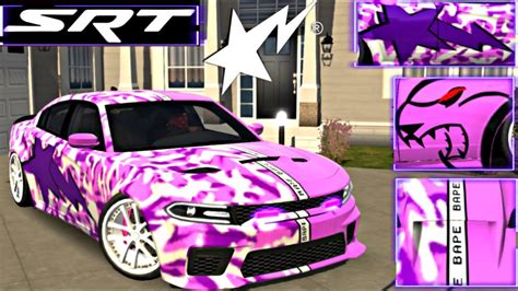 Dodge Charger Hellcat Easy Design In Car Parking Multiplayer Bape