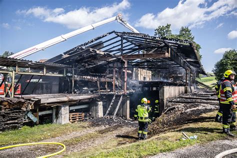 Großbrand in einem Sägewerk