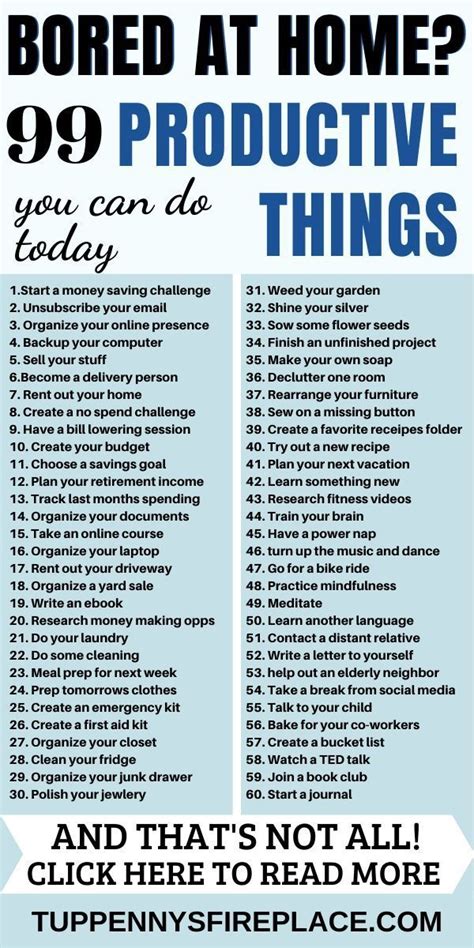 Things To Do At Home Productive Things To Do Learn New Things All