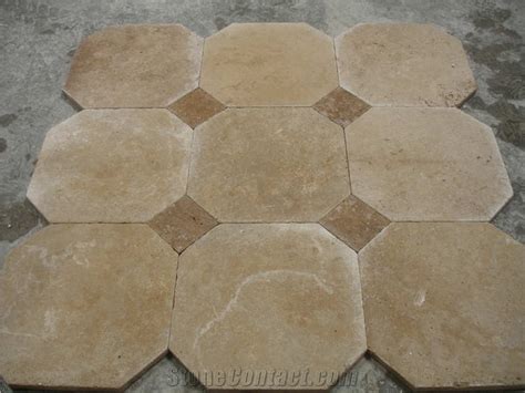 Octagon Travertine Paversbeige Travertine From Turkey