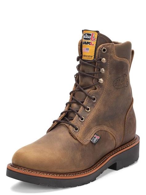 Mens Justin J Max Lace Up Work Boots 440