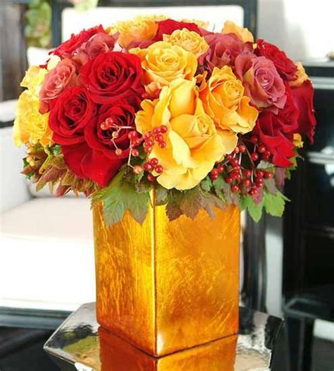 Florals Red Flower Arrangements Yellow Flower Centerpieces Yellow