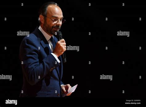 French Prime Minister Edouard Philippe During The Bpifrance Inno