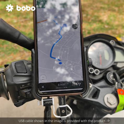 BOBO BM1 PRO Jaw Grip Bike Phone Holder With Fast USB 3 0 Charger SAE