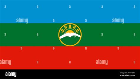 Flag of Karachay-Cherkess Republic (Russian Federation, Russia ...