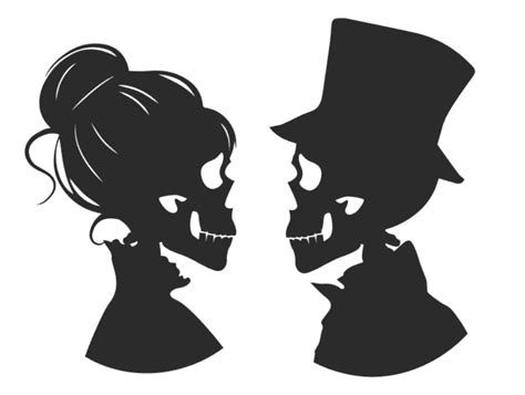 Victorian Skeleton Couple SVG - Etsy