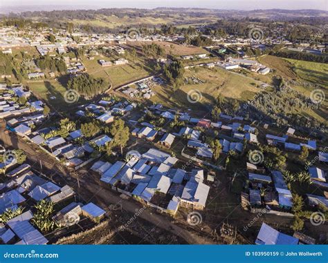 Aerial View Of Rural Ethiopian Village Stock Image Image Of Jeldu