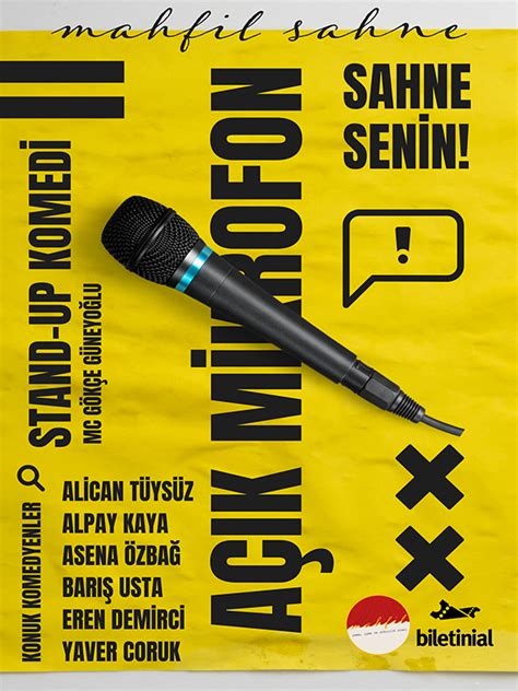 Açık Mikrofon Stand Up Komedi Gösterisi Biletleri biletinial