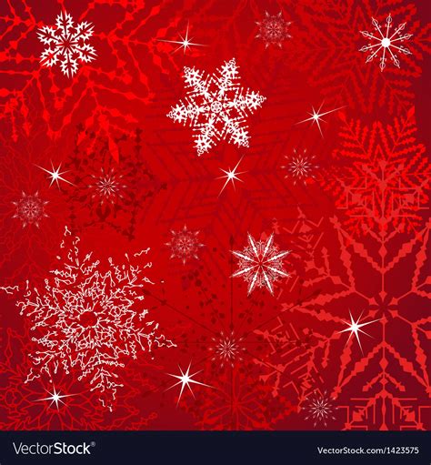 White snowflakes on a red background Royalty Free Vector