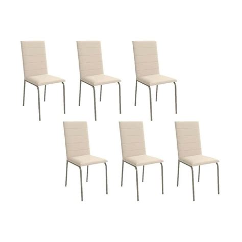 Kit Cadeiras Sala Jantar Amsterdã C Un Niquel nude Kappesberg MadeiraMadeira