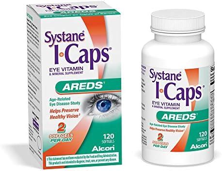 Systane Icaps Eye Vitamin Mineral Supplement Areds Formula