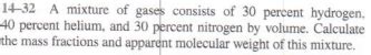 Solved 14 32 A Mixture Of Gases Consists Of 30 Percent Chegg