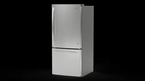 Ge Bottom Freezer Refrigerator Gde21eykfs 3d Model By 3dxin