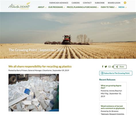 We All Share Responsibility For Recycling Ag Plastics Alberta Wheat