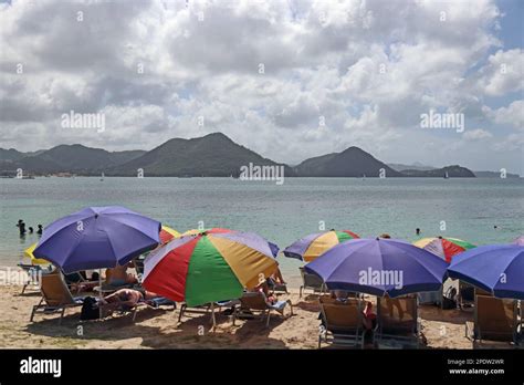 Pigeon Island beach, St Lucia Stock Photo - Alamy