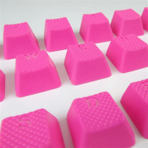 Key Tpr Backlit Double Shot Rubber Keycap Set Neon Pink Tai Hao