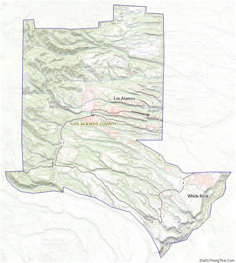 Map Of Los Alamos County New Mexico