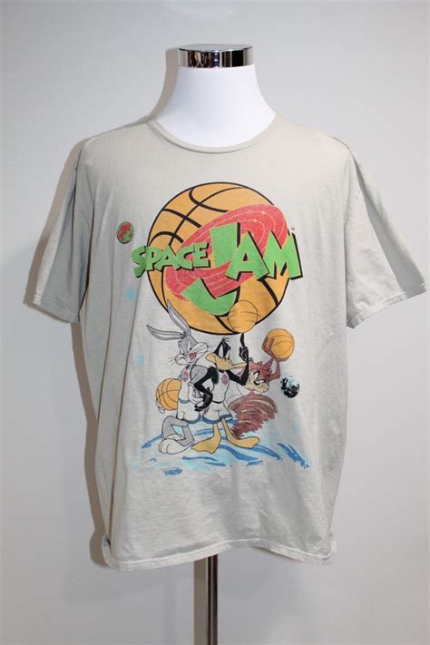 Vintage Space Jam Men Movie Short Sleeve T Shirt J412… Gem