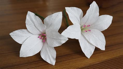 How To Make Crepe Paper Flower Pretty Calla Lily Paper Flowers Making