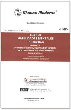 Libro Hmp Test De Habilidades Mentales Primarias Folleto De