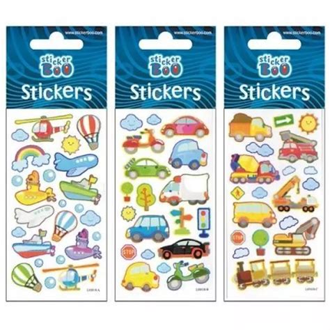 Naklejki Sticker Boo Silver Auta Mix Wzor W Sticker Boo